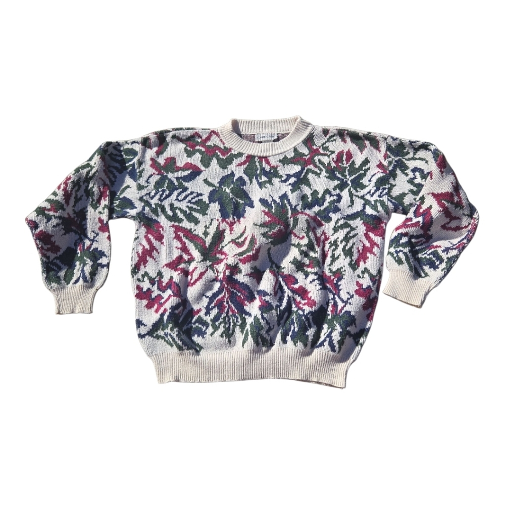 Vintage Cabin Creek Leaves Sweater Size M